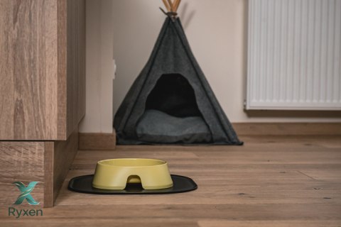 Mata 32x32cm pod miski CIEMNO-SZARA FIBOO Fiboo