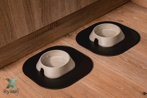 Mata 32x32cm pod miski CZARNA FIBOO Fiboo