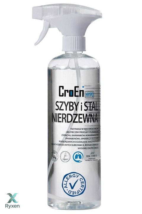 Płyn 0,75L do mycia szyb i stali nierdzewnej CROEN HYPO Croen Hypo