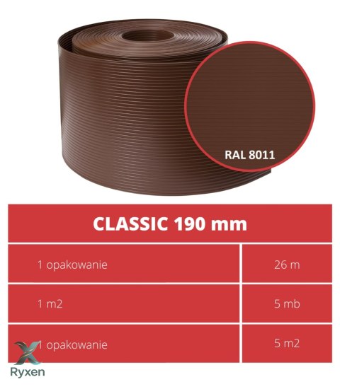 Taśma ogrodzeniowa 26mb Thermoplast® CLASSIC LINE 19cm BRĄZ PROTECTO