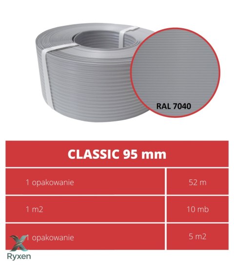 Taśma ogrodzeniowa 52mb Thermoplast® CLASSIC LINE 9,5cm SZARA PROTECTO
