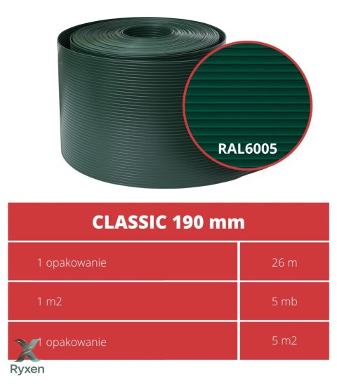 Taśma ogrodzeniowa ROLKA 26mb CLASSIC 19cm PROTECTO™ ZIELONA PROTECTO