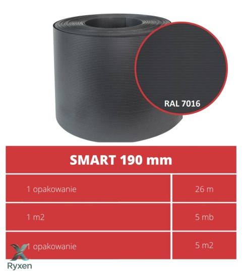 Taśma ogrodzeniowa ROLKA 26mb SMART 19cm PROTECTO™ GRAFIT PROTECTO