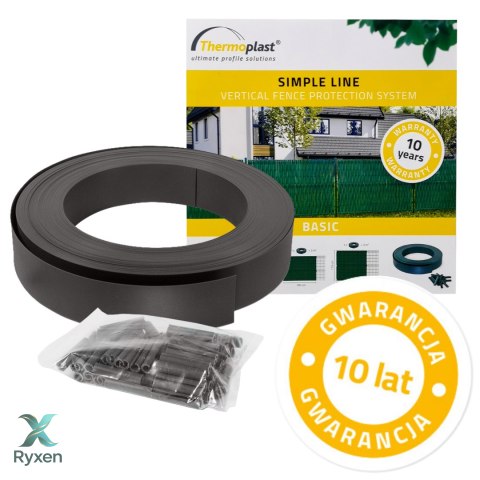 Taśma ogrodzeniowa system pionowy BASIC 48 mm GRAFIT Thermoplast