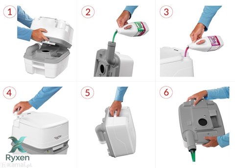 Toaleta turystyczna THETFORD PORTA POTTI 365 przenośna z pompką tłokową - 92820 Thetford