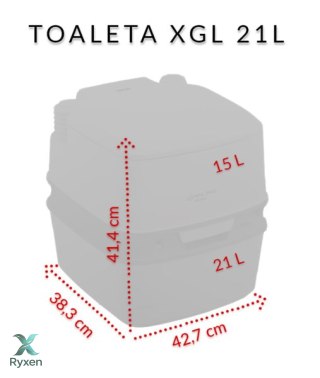 Toaleta turystyczna THETFORD QUBE XGL 21L przenośna ze wskaźnikiem wypełnienia zbiornika - 92845 Thetford