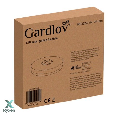 Fontanna solarna ogrodowa LED Gardlov 23227 GARDLOV