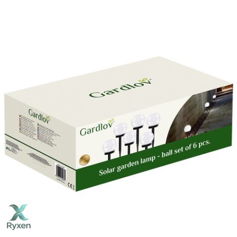 Lampa ogrodowa solarna- kula zestaw 6szt. 23562 GARDLOV