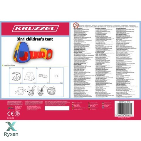 Namiot dla dzieci 3w1 Kruzzel 23871 KRUZZEL