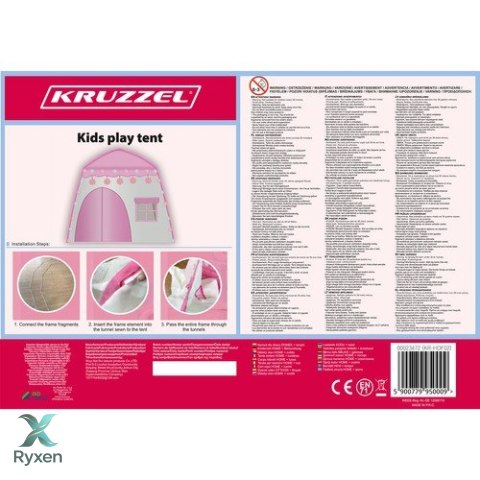 Namiot dla dzieci DOMEK + lampki 23472 KRUZZEL