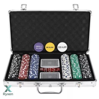 Poker - zestaw 300 żetonów w walizce HQ 23528 MALATEC