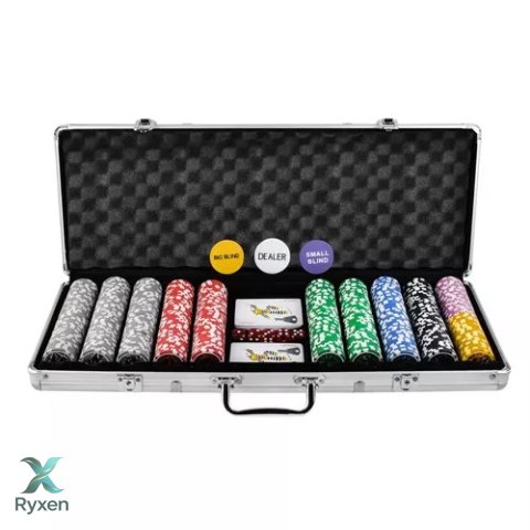 Poker - zestaw 500 żetonów w walizce HQ 23529 MALATEC