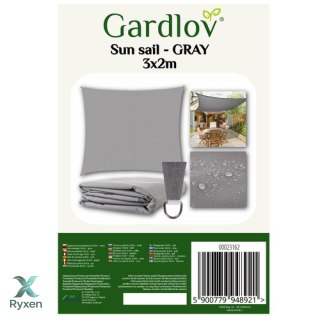 Żagiel przeciwsłoneczny 3x2m - szary Gardlov 23162 GARDLOV
