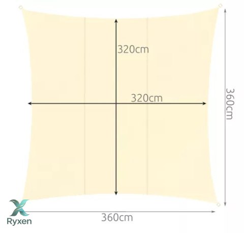 Żagiel przeciwsłoneczny 3.6x3.6m Gardlov 23165 GARDLOV