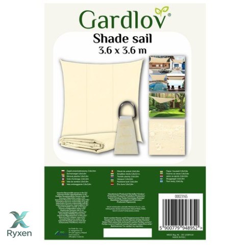 Żagiel przeciwsłoneczny 3.6x3.6m Gardlov 23165 GARDLOV