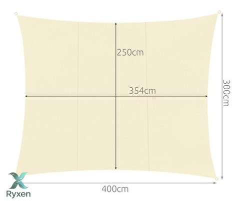 Żagiel przeciwsłoneczny 4x3m- beżowy Gardlov 23144 GARDLOV