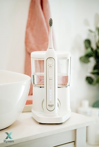AD 2180 white Szczoteczka soniczna z irygatorem 2 w 1 ADLER