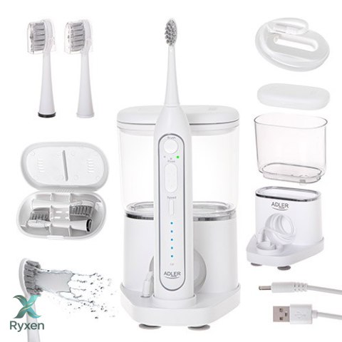 AD 2180 white Szczoteczka soniczna z irygatorem 2 w 1 ADLER