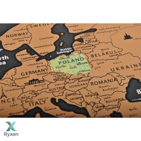 Mapa świata - zdrapka z flagami + akcesoria 23442 MALATEC