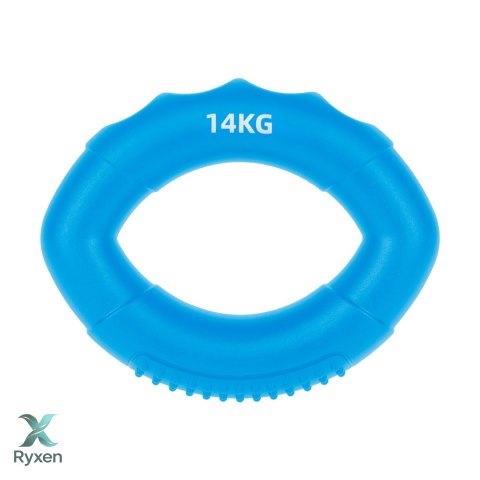 Silikonowy ściskacz do rąk do rehabilitacji rąk, 0 - 14 kg , niebieski , REBEL ACTIVE Rebel