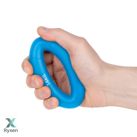 Silikonowy ściskacz do rąk do rehabilitacji rąk, 0 - 14 kg , niebieski , REBEL ACTIVE Rebel