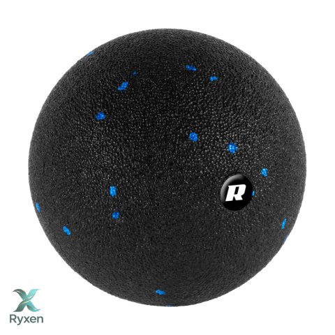 Zestaw wałek do masażu, mini roller, 2 piłki, 2 duoball-e , 6 elementów, kolor czarno-niebieski, materiał EPP, REBEL ACTIVE Rebel