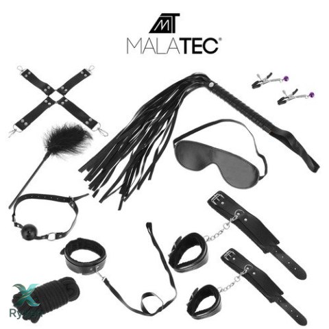 Akcesoria erotyczne - zestaw - czarne 23431 MALATEC