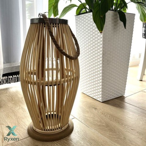 Lampion bambusowy rattanowy Gardlov 24282 RUHHY