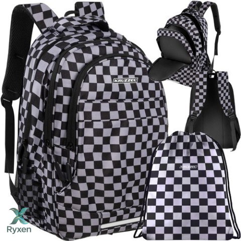Plecak 22L - szachownica Kruzzel 24530 KRUZZEL