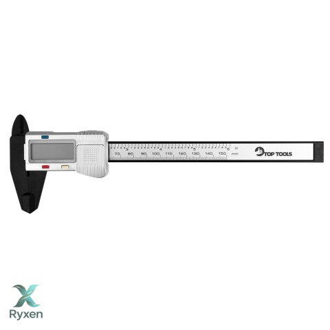 Suwmiarka cyfrowa 150 mm, kompozyt z włókna węglowego Top Tools