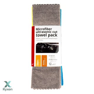 Zestaw ściereczek z mikrofibry miękkie ręczniki 12 szt. 35x35 cm 250g amio-03971 AMiO