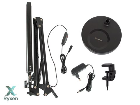 44-166# Lampka biurkowa led lb-21 czarna" podwójna Blow