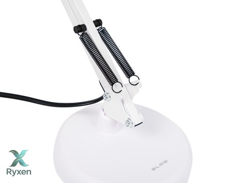 44-167# Lampka biurkowa led lb-22 kreślarska 2w1 e27 biała Blow