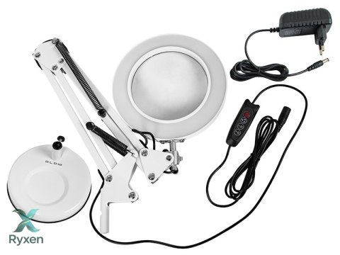 44-168# Lampka biurkowa led lb-23 biała z lupą" Blow