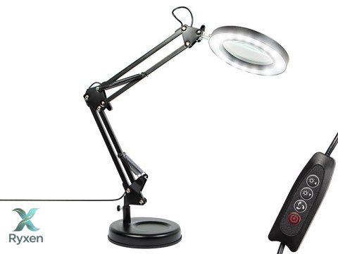 44-169# Lampka biurkowa led lb-23 czarna z lupą" Blow