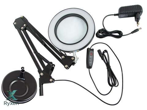 44-169# Lampka biurkowa led lb-23 czarna z lupą" Blow