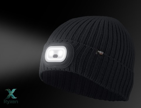 Czapka z latarka LED RGB, grafitowa NEO TOOLS