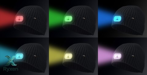 Czapka z latarka LED RGB, grafitowa NEO TOOLS