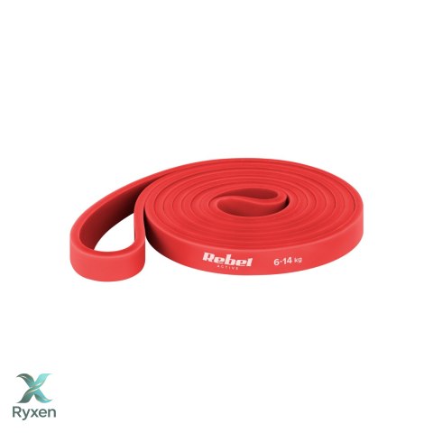 Guma do ćwiczeń lateksowa - Power Band PL-2, czerwona 6-14 kg REBEL ACTIVE Rebel