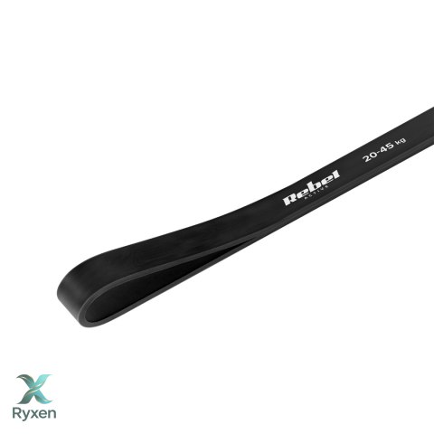 Guma do ćwiczeń lateksowa - Power Band PL-3, czarna 16-32 kg REBEL ACTIVE Rebel