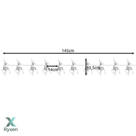 Lampki świąteczne- renifery Ruhhy 24955 RUHHY