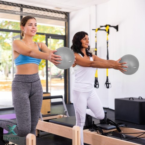 Mini piłka gimnastyczna do pilates rehabilitacyjna 25cm, kolor szary , REBEL ACTIVE Rebel