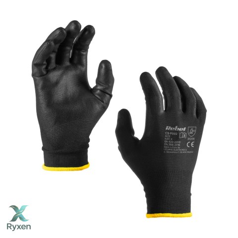 Rękawice robocze poliuretanowe CS-P002 r.8 M (12kpl.) Rebel