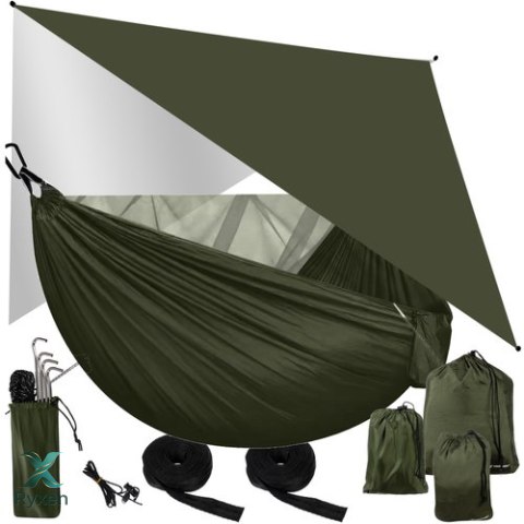 Hamak turystyczny z tarpem i moskitierą 260x140 cm TRIZAND