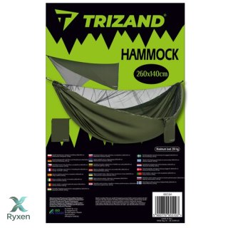 Hamak turystyczny z tarpem i moskitierą 260x140 cm TRIZAND