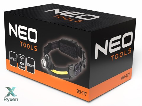 Latarka czołowa akumulatorowa LED BELT 2.0 NEO TOOLS