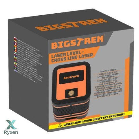 Poziomica laserowa - laser krzyżowy Bigstren 24293 BIGSTREN