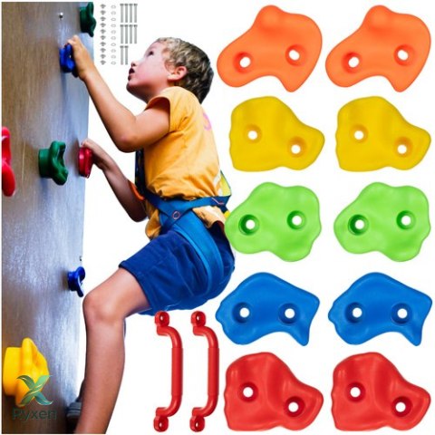 Uchwyty do wspinaczki 12 sztuk Kruzzel 25394 KRUZZEL