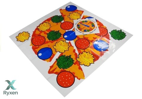 Aktywna Gra Zręcznościowa Rodzinna Pizza Mata Tarcza Losująca LEAN TOYS
