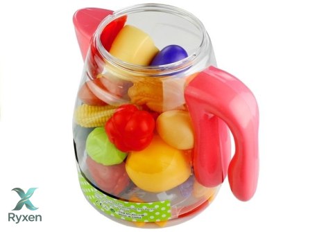 Artykuły Spozywcze W Dzbanku Warzywa Owoce 50 Elem LEAN TOYS